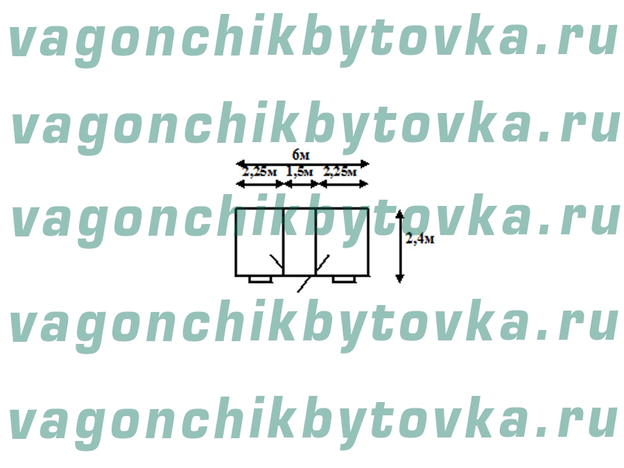 Металлический торговый ларек 6м